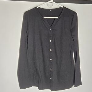 Black Button Down Shirt for Women